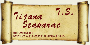 Tijana Staparac vizit kartica